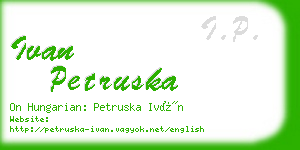 ivan petruska business card